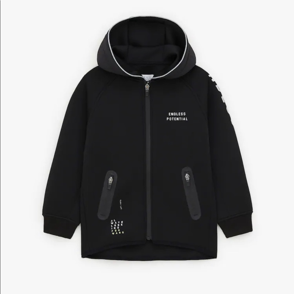 Zara Neoprene Style Athletic Jacket